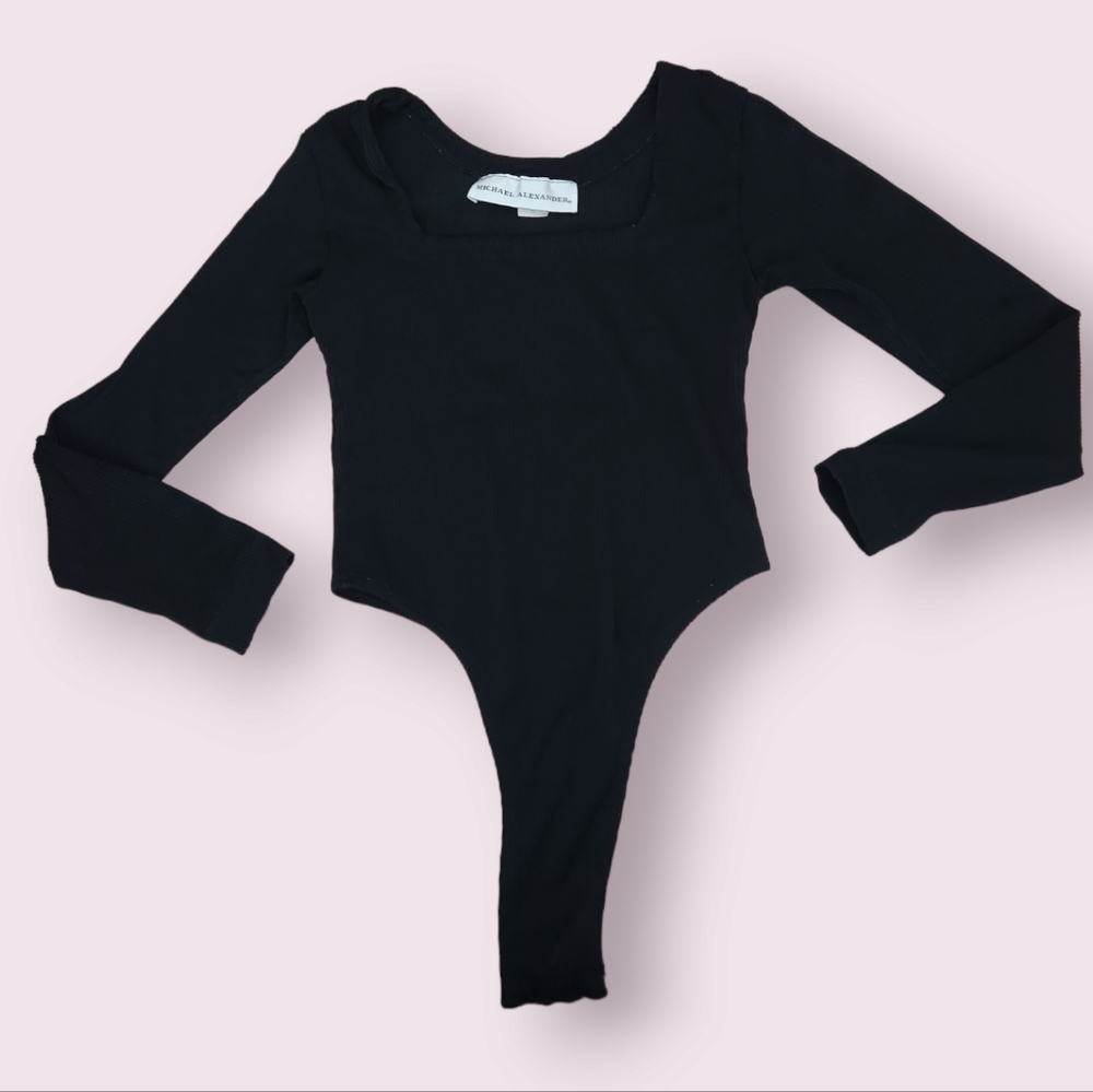 Michael Alexander Long Sleeve Black Bodysuit